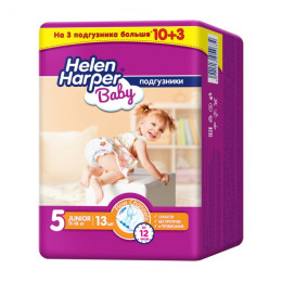 Подгузники Helen Harper Baby 5 Junior (11-18кг) 13шт/уп15