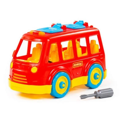 ПОЛЕСЬЕ Конструктор-транспорт "Автобус" (26 элементов) (в сеточке) 71248