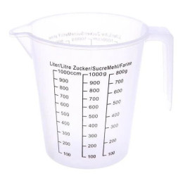 Хозсфера Мерный стакан пластик 1000 мл с ручкой/уп200