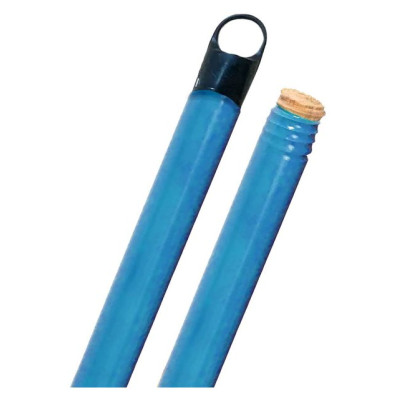 Дом. Сундук Черенок деревянный в оплетке для щеток, швабр с еврорезьбой 120см (СИНИЙ)/уп50