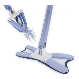 Хозсфера Швабра плоская бабочка с отж. X-TYPE метал. ручка 110см насадка микрофибра 36*16см/уп40